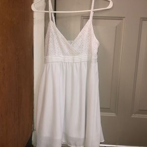 white mini dress